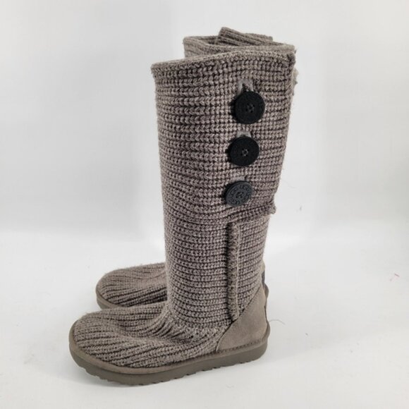 Ugg Classic Cardi Cozy Knit Button-Up Boots Size 7 - Picture 3 of 7